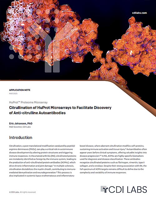 Citrullination of HuProt Microarrays to Facilitate Discovery of Anti-citrulline Autoantibodies