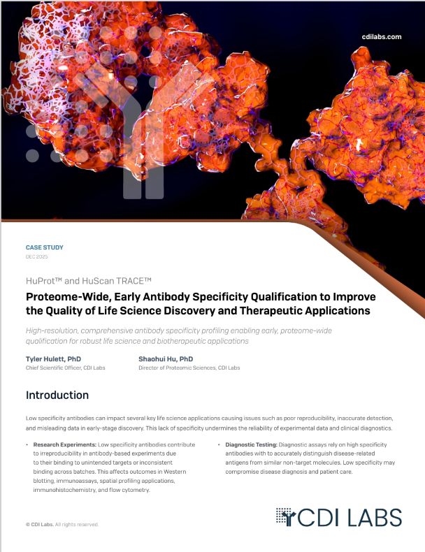 Proteome-Wide, Early Antibody Specificity Qualification to Improve the Quality of Life Science Discovery and Therapeutic Antibodies